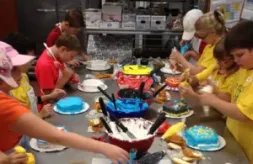 Making treats at Rao's Bakery baking camp; baking cooking summer camps