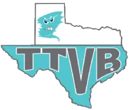 Texas Tornados Volleyball logo; volleyball camps