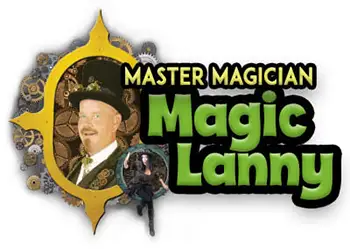 Magic Lanny logo, Houston magician, magic shows