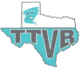 Texas Tornados Volleyball logo; volleyball camps